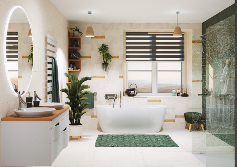 Salle de bain thème nature, décoration minimaliste par Grandbains
